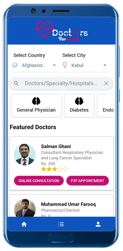 mobile app doctorsforhealth.com